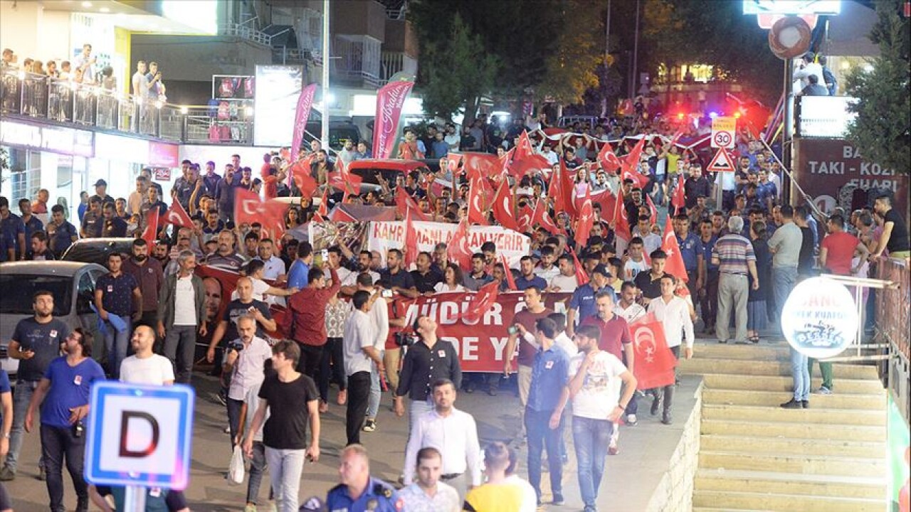 Mardin'de teröre tepki ve Diyarbakır annelerine destek yürüyüşü