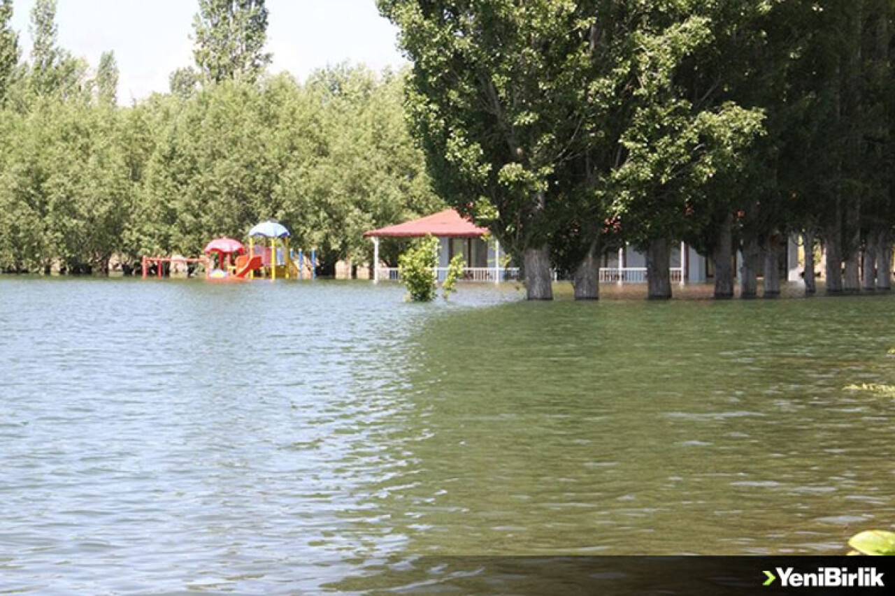 Sivas'ta Kılıçkaya Barajı doldu, piknik alanı ve sosyal tesisleri su bastı