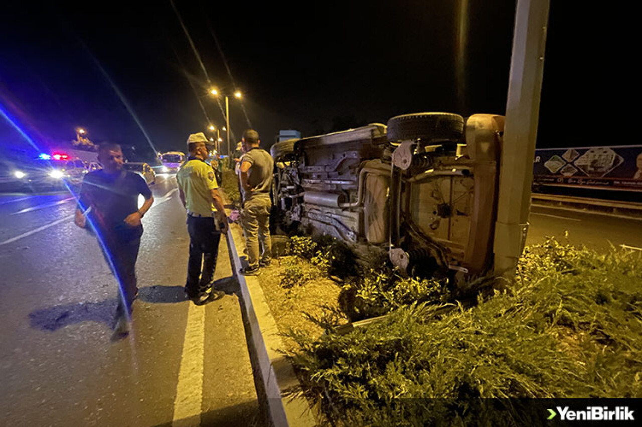 Düzce'de polis ekipleri kaza yapan aracın sürücüsünü uzun süre aradı