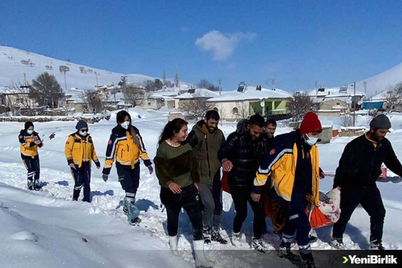 Aksaray'da ekipler köyde mahsur kalan hasta için seferber oldu