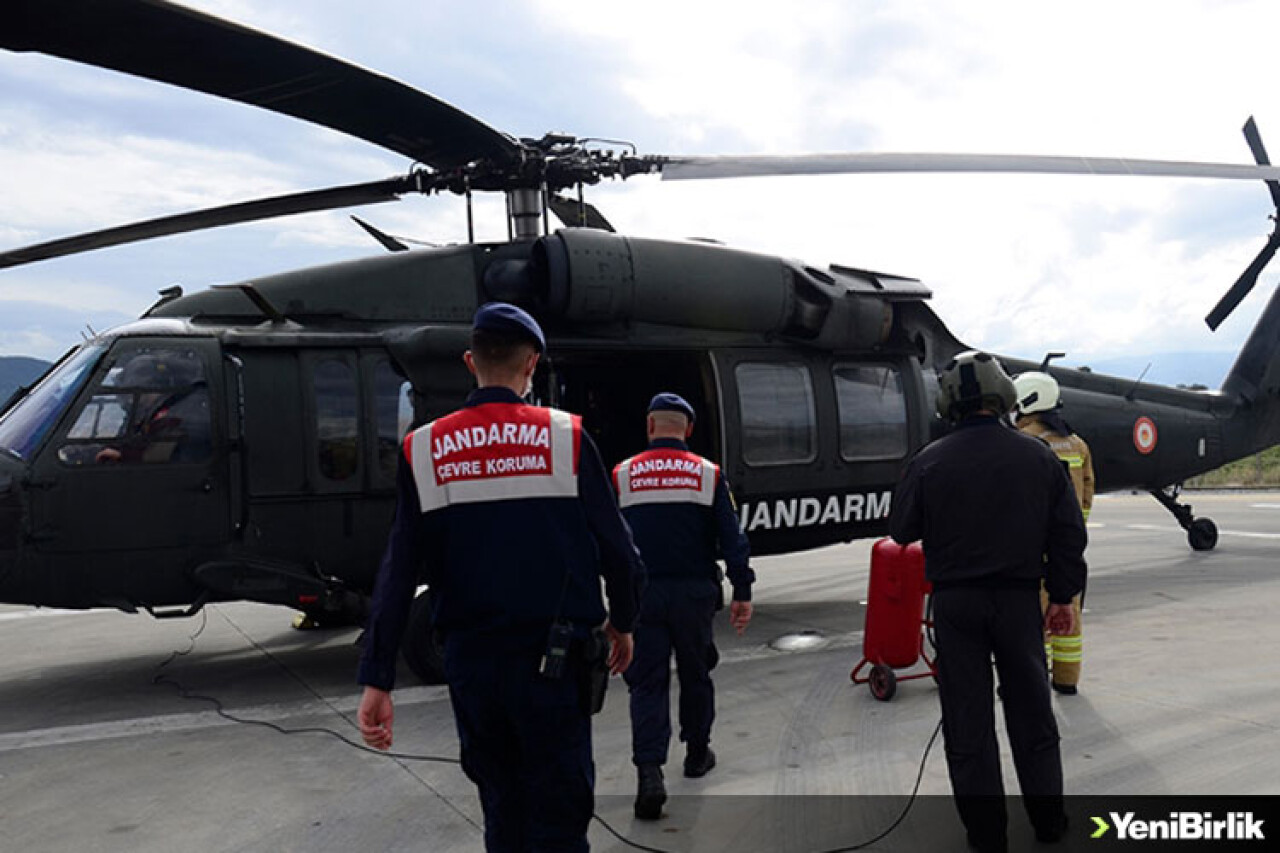 Aydın'da helikopter destekli 'kaçak avcılık' denetimi yapıldı