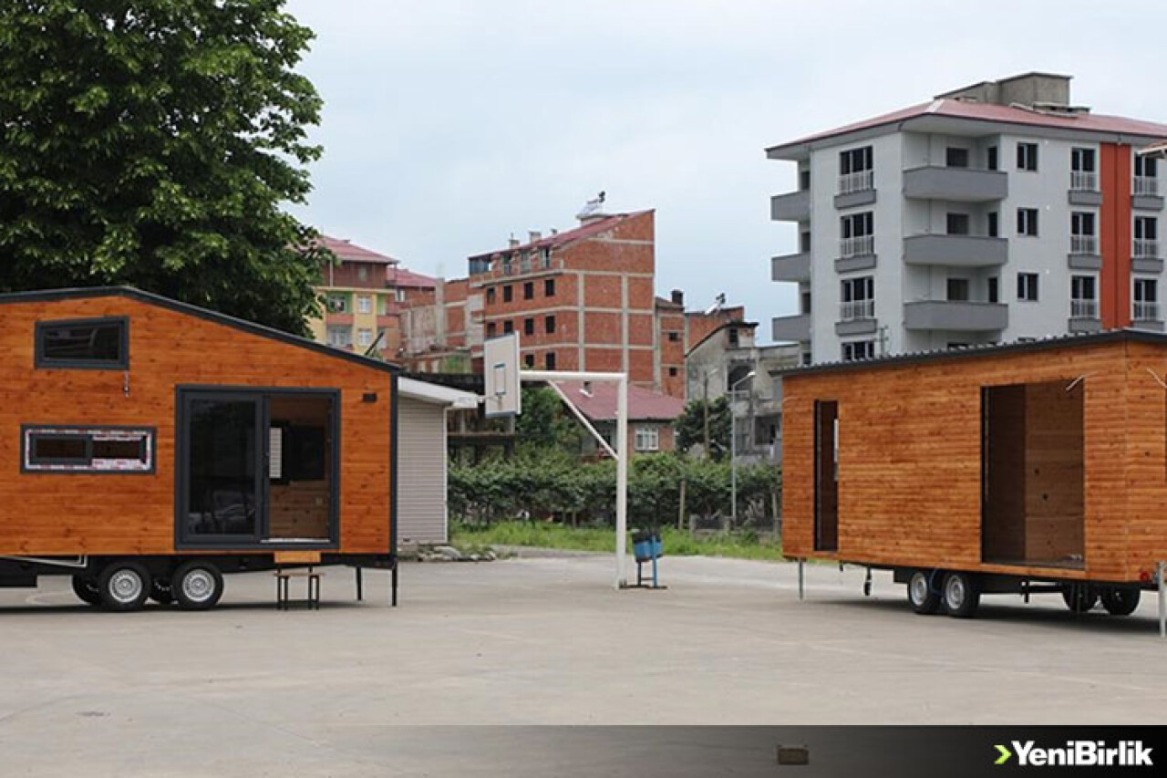 Rize'de meslek lisesi öğrencilerinden "taşınabilir ev" üretimi