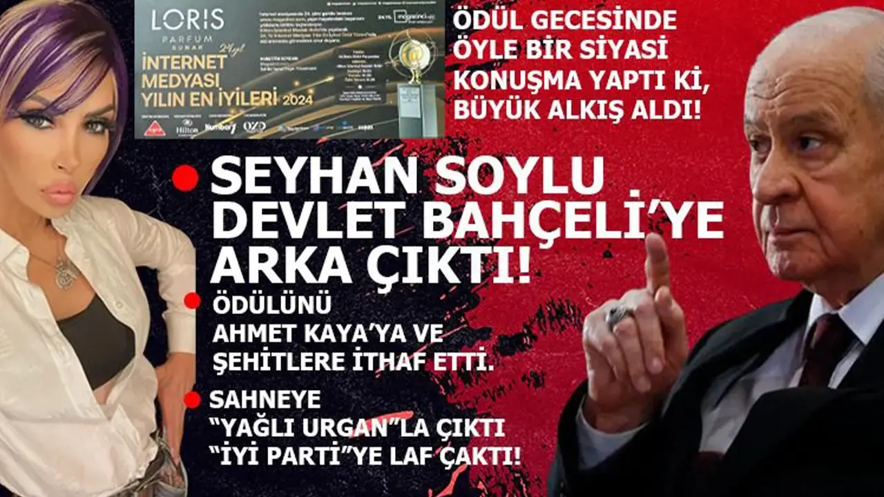 Seyhan Soylu, Devlet Bahçeli'ye arka çıktı: Ödülünü Ahmet Kaya'ya ve şehitlere ithaf etti