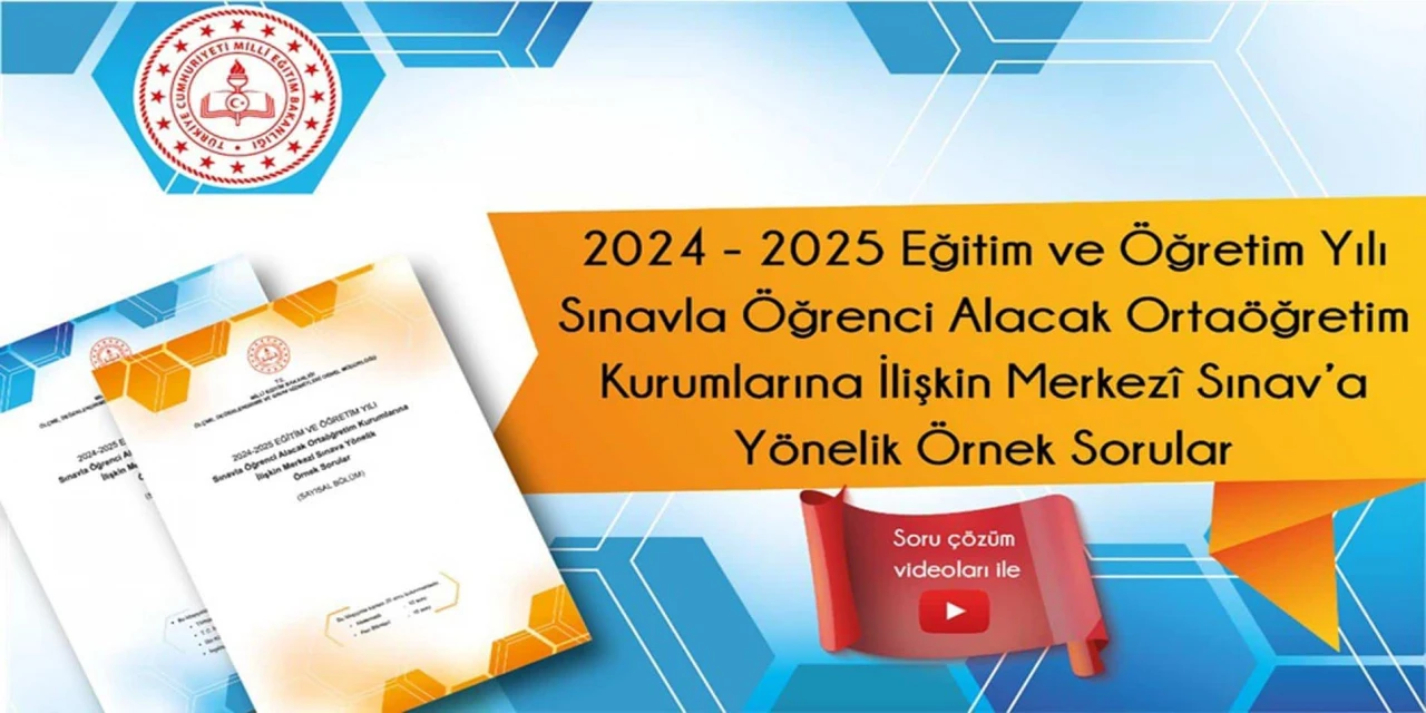 MEB'den LGS'ye girecek öğrencilere örnek sorular