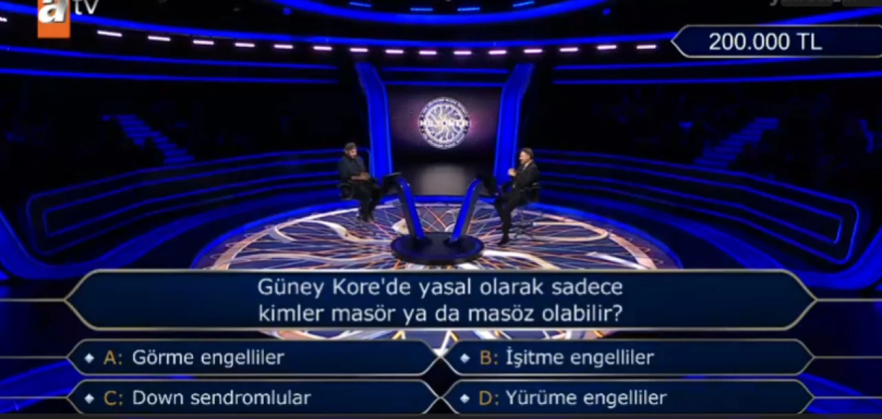 Güney Kore’de Yasal Olarak Sadece Kimler Masör ya da Masöz Olabilir? Kim Milyoner Olmak İster'de 200.000 TL’lik Soru