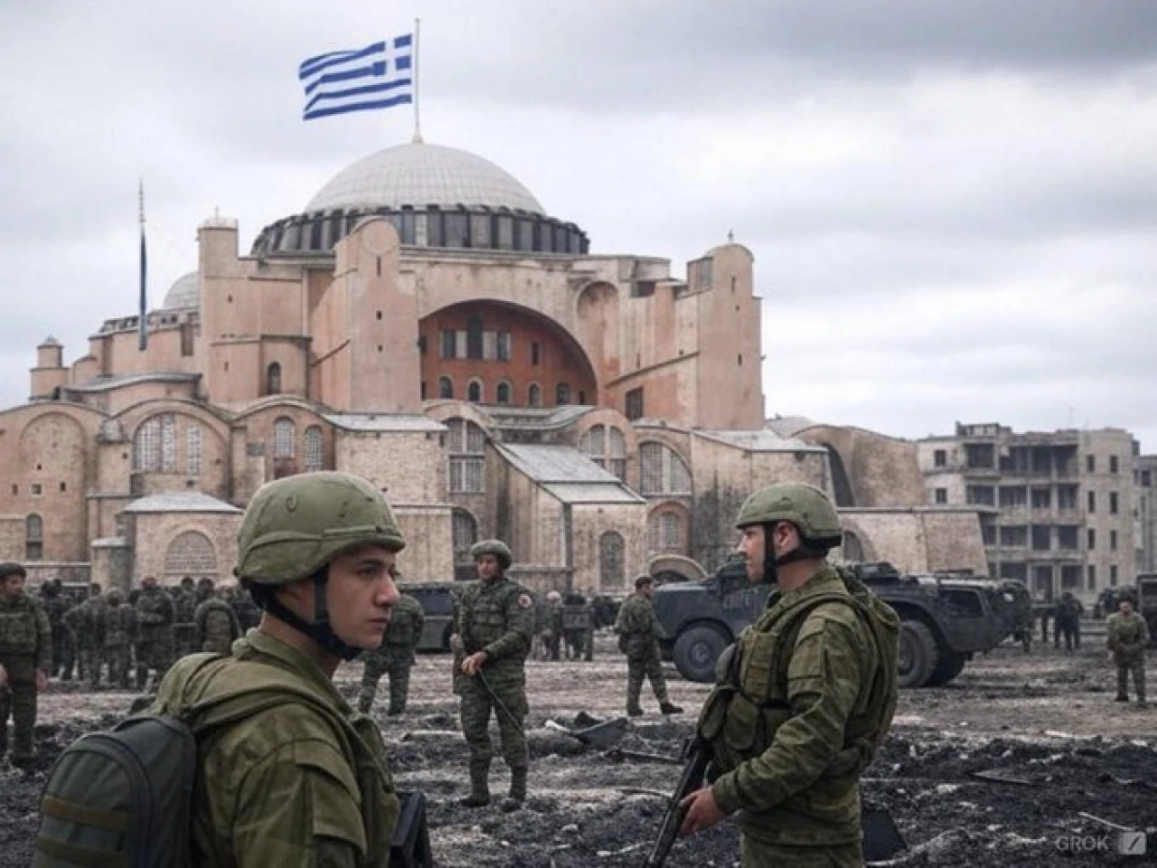 Ayasofya’ya Yunan Bayrağı Yerleştiren İngiliz Lidere Osmanlı’dan Tarihi Tokat