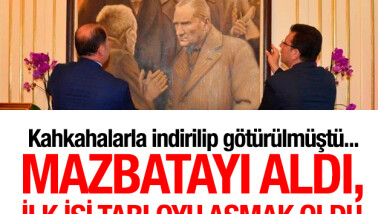 Atatürk tablosu eski yerine asıldı