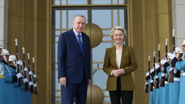 Cumhurbaşkanı Erdoğan Ursula von der Leyen'i Kabul Etti