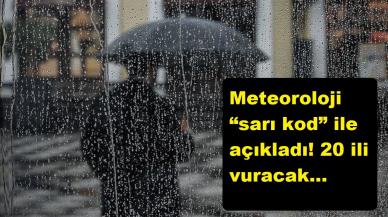 Meteoroloji “sarı kod” ile açıkladı! 20 ili vuracak…