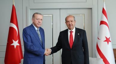 Cumhurbaşkanı Erdoğan, KKTC Cumhurbaşkanı Tatar ile görüştü