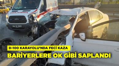 Bariyere ok gibi saplandı: 1 ölü