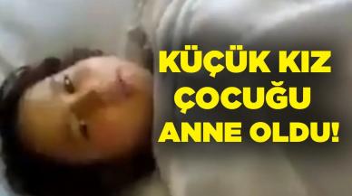 Küçük kız çocuğu anne oldu!