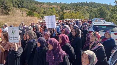 Mahalleliden 'mermer ocağı' eylemi