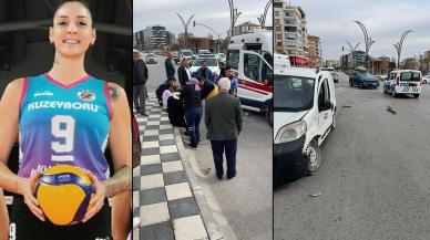 Milli voleybolcu kızıyla birlikte trafik kazası geçirdi