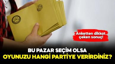 Bu Pazar İBB Başkanlığı seçimi olsa hangi partiye oy verirdiniz? anketinden dikkat çeken sonuç