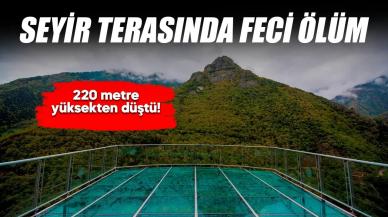 Cam seyir terasında feci ölüm!