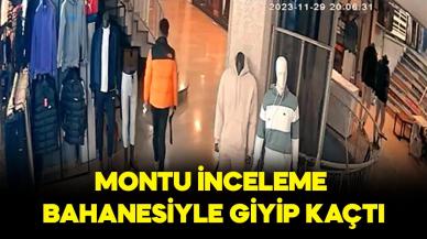 Montu inceleme bahanesiyle giyip kaçtı