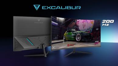 Excalibur 23.8” Curved Monitör 200Hz yenileme hızıyla oyunseverlerin ilgisini çekiyor