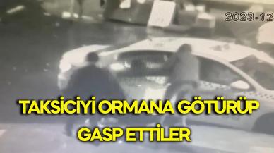 Taksiciyi ormana götürüp gasbettiler