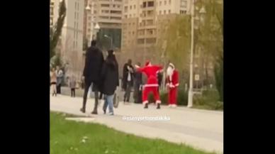 Esenyurtlu Noel babaların çılgın dansı!