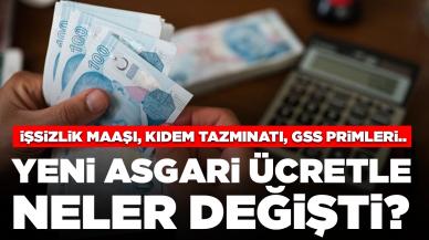 Yeni asgari ücret birçok kalemi etkiledi: İşsizlik maaşı, kıdem tazminatı, GSS primleri ne kadar oldu?