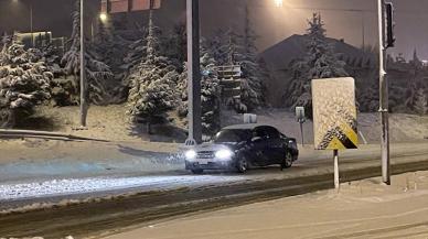 Bolu Dağı'nda kar etkisini gösteriyor