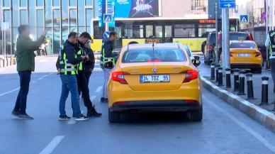 Taksim’de taksilere yönelik denetim