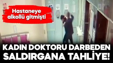 Hastanede kadın doktoru darbeden sanığa tahliye!