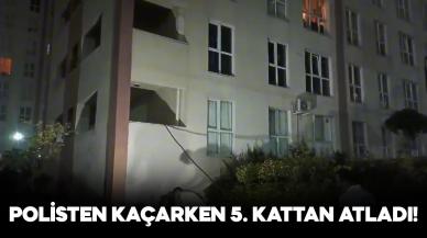 Esenyurt'ta düzenlenen operasyonda polisten kaçarken 5. kattan atladı