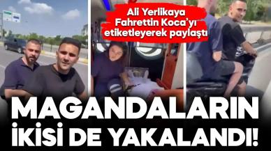 Ambulansın önünü kesen magandalar yakalandı!