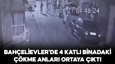 Bahçelievler'de 4 katlı binadaki çökme anları ortaya çıktı