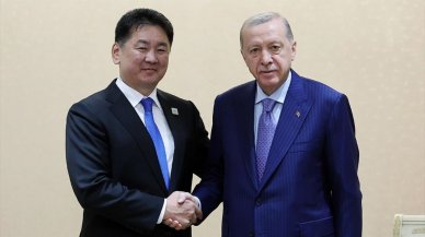 Cumhurbaşkanı Erdoğan, Moğolistan Cumhurbaşkanı ile görüştü