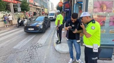 Edirne'de trafik denetimleri dronla yapıldı, 12 sürücüye ceza kesildi