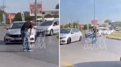 Sakarya'da yola dökülen çivileri topladı: O anlar kamerada