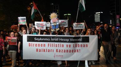 İsrail'in saldırıları İstanbul'da protesto edildi