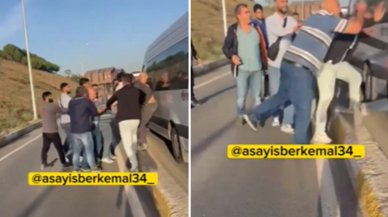 İstanbul Pendik'te 'yol verme' kavgası: Servis şoförleri birbirine girdi