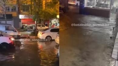 Sağanak yağış Başakşehir'i vurdu: Cadde ve sokaklar gölü aratmadı