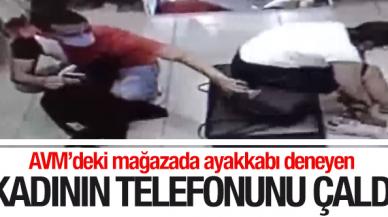 AVM'de ayakkabı deneyen kadının telefonunu çalan şüpheli yakalandı