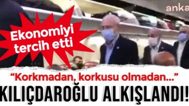 Seyahat ettiği uçakta ekonomi sınıfını kullanan CHP Genel Başkanı Kemal Kılıçdaroğlu'da alkış