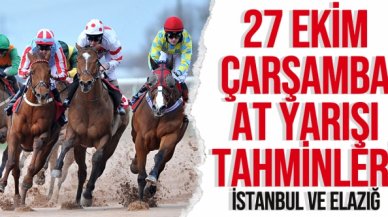 27 Ekim 2021 Çarşamba İstanbul ve Elazığ At Yarışı Tahminleri (izle) - TAY TV ve TJK TV