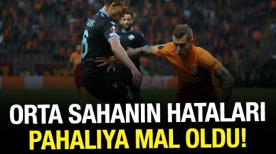 Galatasaray orta sahasının hataları sonrası ağır fatura