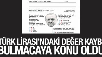 Türk Lirası'nın değer kaybı WSJ'nin bulmaca ekine konu oldu!