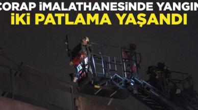 Bayrampaşa'daki çorap imalathanesinde yangın!