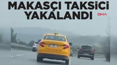 Arnavutköy'deki makasçı taksici yakalandı