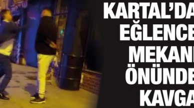 Kartal'da eğlence mekanı önünde kavga