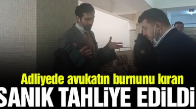 Bakırköy Adliyesi'nde avukatın burnunu kıran sanık tahliye edildi