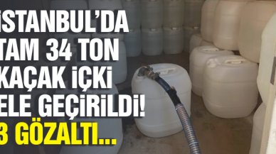 Başakşehir'de 34 ton kaçak içki ele geçirildi