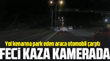 Tuzla'da feci kaza: Yol kenarındaki araca otomobil çarptı