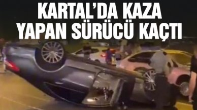 Kartal'da otomobiliyle kaza yapan sürücü kaçtı