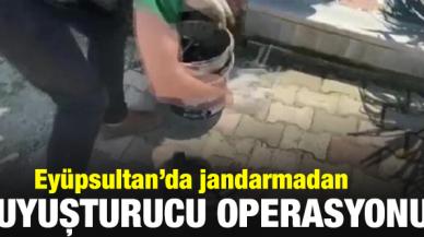 Eyüpsultan'da jandarmadan uyuşturucu operasyonu